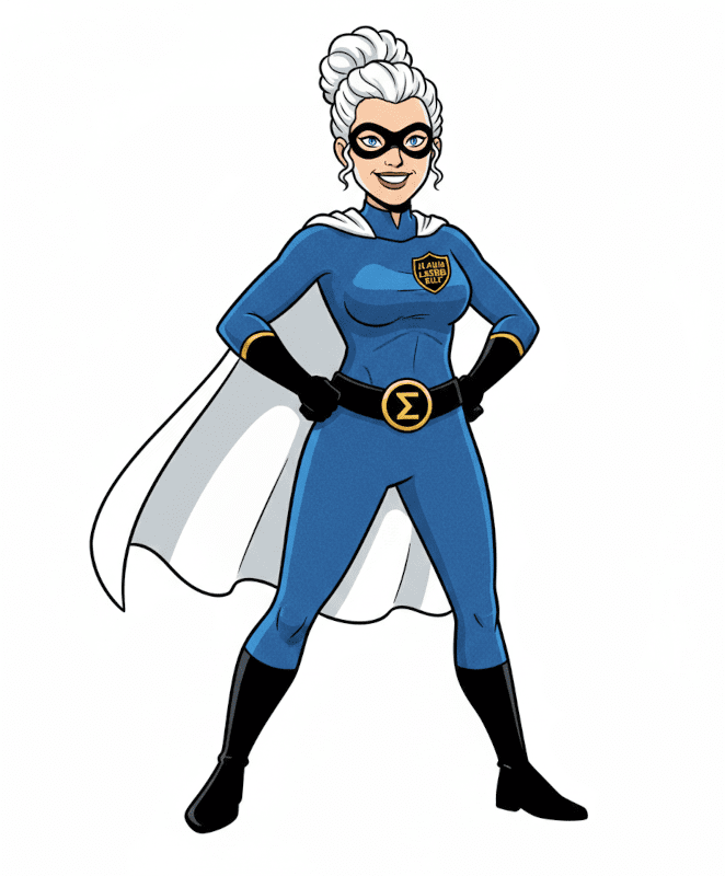 A Female Lean Six Sigma Superhero